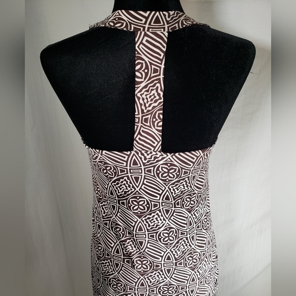 INC International Concepts Jeweled Beaded Collar Brown Sleeveless Dress Sz S - Picture 9 of 12
